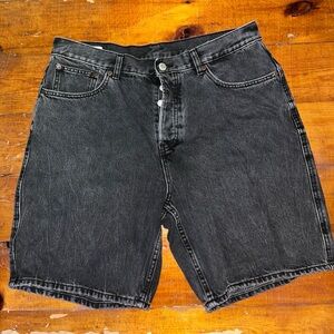 Zara Men's Black Denim Jean Shorts